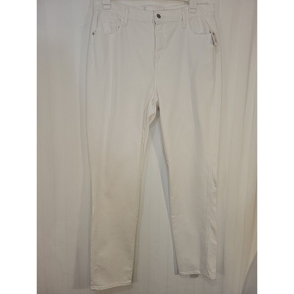 Old Navy High Rise WOW Jeans  STRAIGHT Women's Size 14 TALL White JEANS NWT
